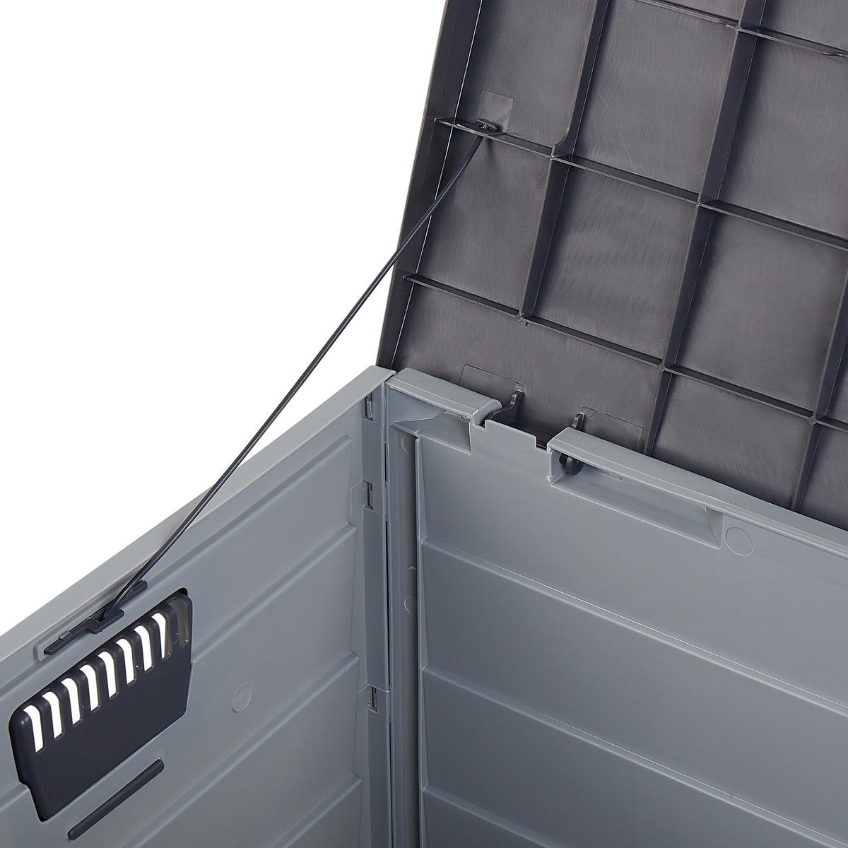 AUFBEWAHRUNGSBOX Beige Locarno - Beige/Grau, Kunststoff (112/53/50cm) - Beliani