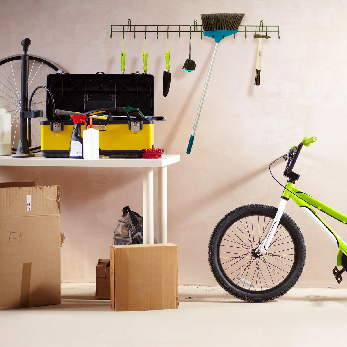 GERÄTEHALTER - Dunkelgrün, Metall (100/12/5cm) - Relaxdays