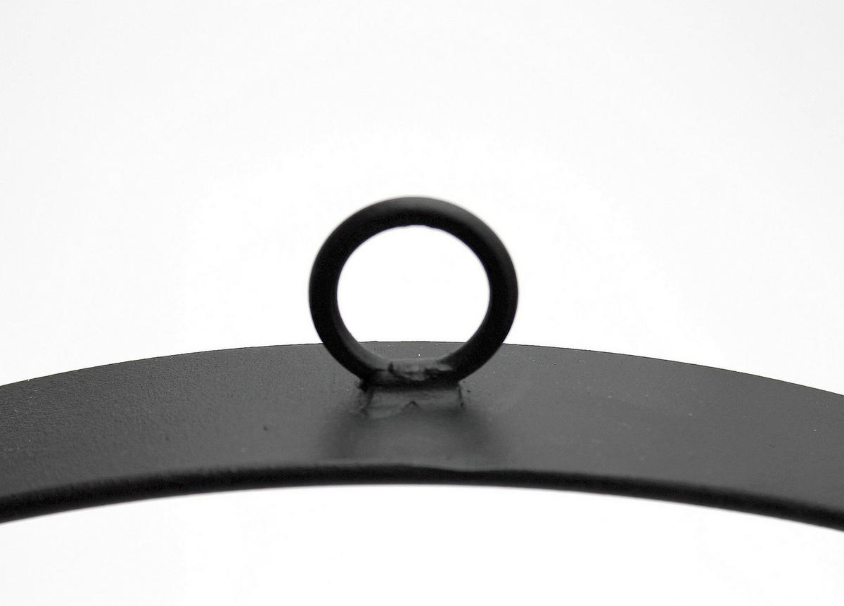 WANDKERZENHALTER rund Metall Schwarz 50 cm - Schwarz, Metall (50/50/4cm) - DanDiBo