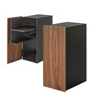 SPIELEKONSOLEN-SCHRANK Tower schwarz 24/60/36 cm - Schwarz, Metall (24/60/36cm) - Yamazaki