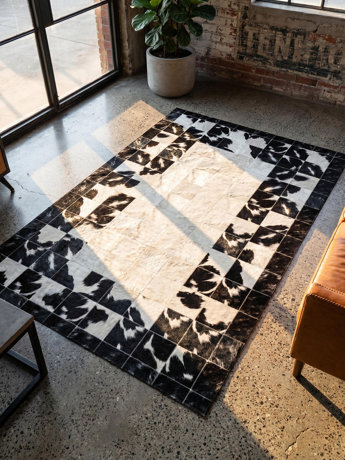 TEPPICH Flachgewebe Waschbar PIZOL in Schwarz, im Patchwork-Stil, 140 x 200 cm - Schwarz, Textil (140/200cm) - KADIMA DESIGN