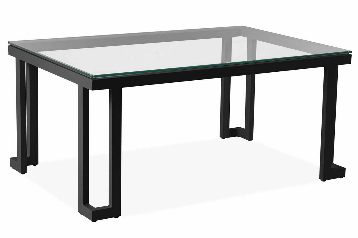 GARTENLOUNGE-SET TRIGLO 4-tlg., 1x Tisch, 2x Sessel, 1x Sofa 2-Sitzer, Modern, Dunkelgrau/Cremeweiß - Dunkelgrau/Creme, Textil/Metall - KONSIMO®
