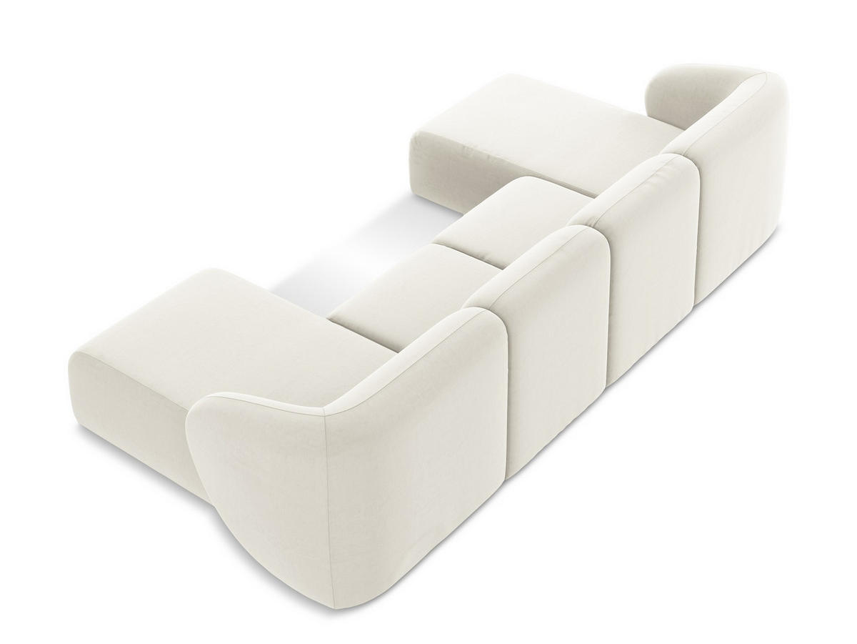 3-SITZER SOFA Bouclé Stoff Grau - Hellgrau/Schwarz, Holzwerkstoff/Kunststoff (244/75/94cm) - Makamii