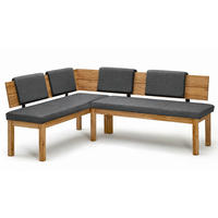 ECKBANK Danny 2 für 5 Personen Massivholz + Microfaser Wildeiche/Grau - Wildeiche/Grau, Holz (155/194cm) - 58aufmkessel