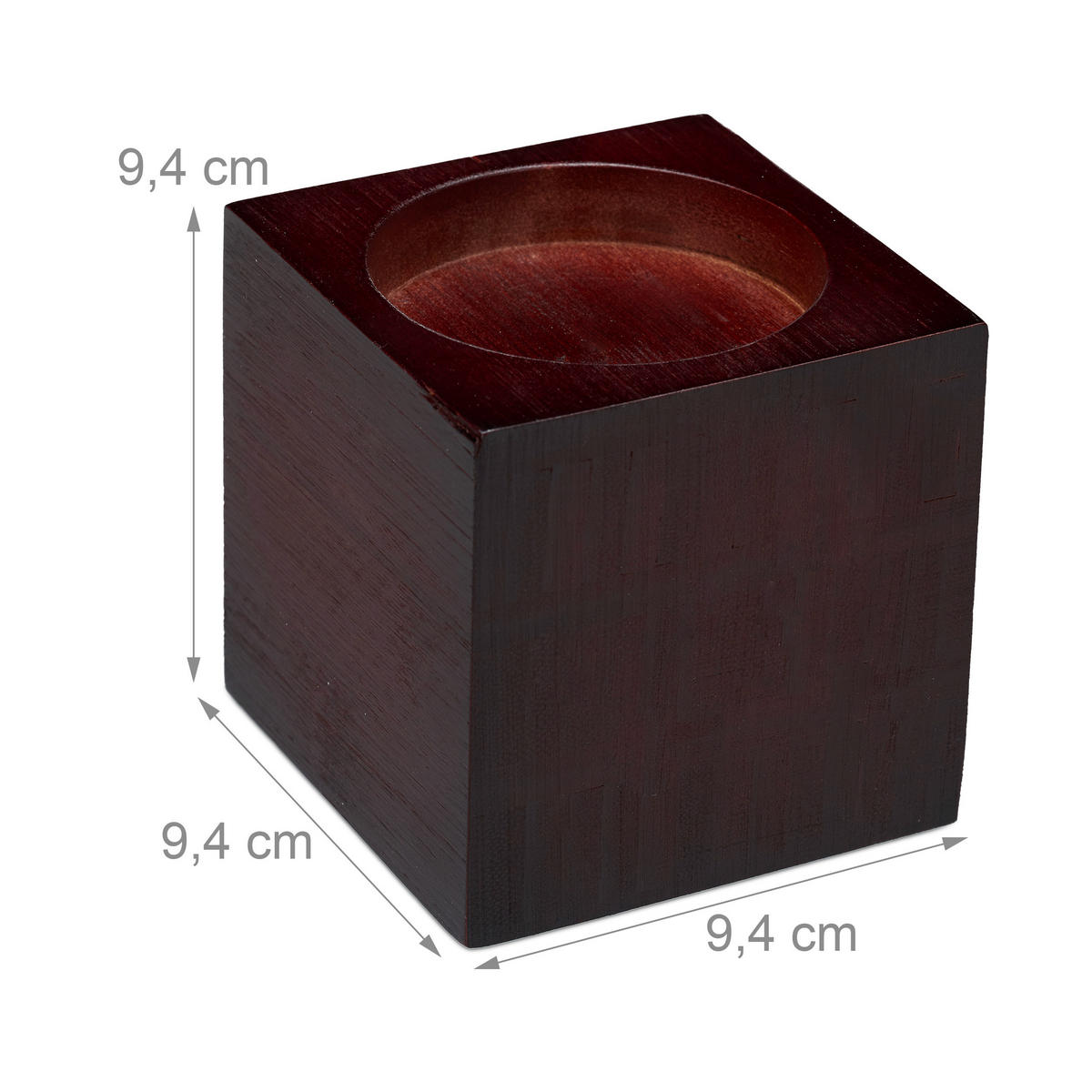 MÖBELERHÖHUNG - Dunkelrot, Holz (9.4/9.4/9.4cm) - Relaxdays