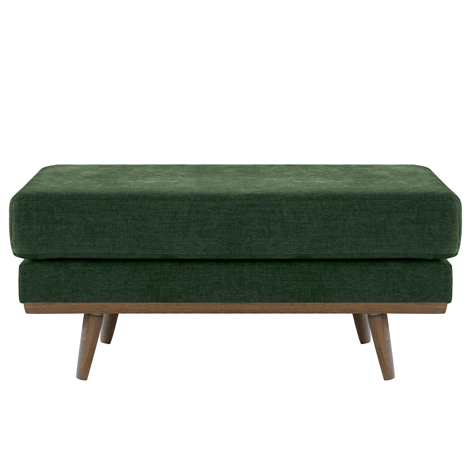 POLSTERHOCKER - Dunkelgrün/Eichefarben, Textil (85/43/60cm) - home24