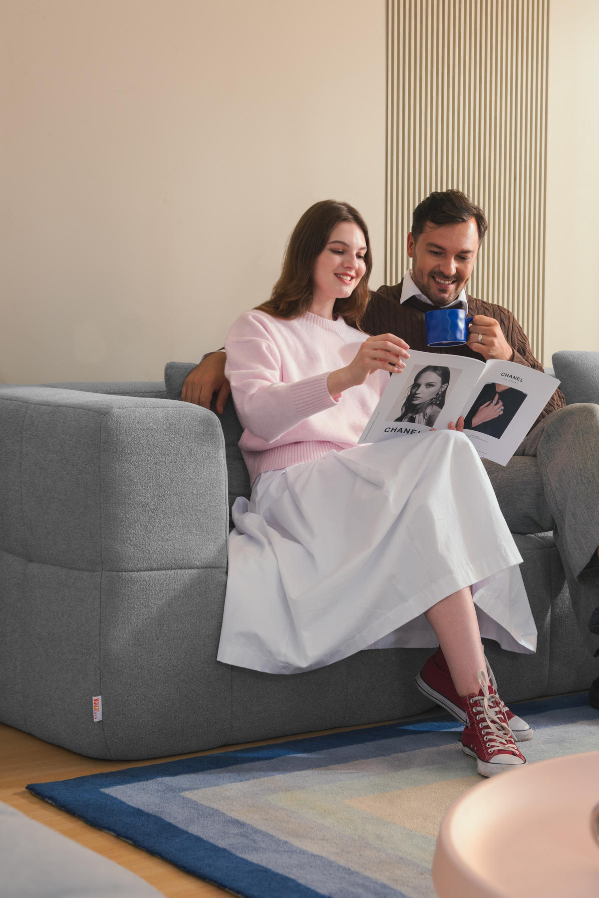 2-SITZER-SOFA Bouclé-Stoff Wolkengrau - Grau, Textil (180/73/95cm) - MILYsofa