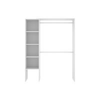 OFFENER Kleiderschrank - 110 cm, 140 cm x 40 cm - holz - weiß Belvana - Weiß, Holz (110/187/40cm) - Vente-Unique
