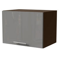 KLAPPHÄNGESCHRANK Essen W4B/50 Grau Hochglanz / Lava Matt 50 / 32,5 / 36cm - Dunkelgrau/Grau, Holz/Holzwerkstoff (50/36/32.5cm) - Feldmann-Wohnen