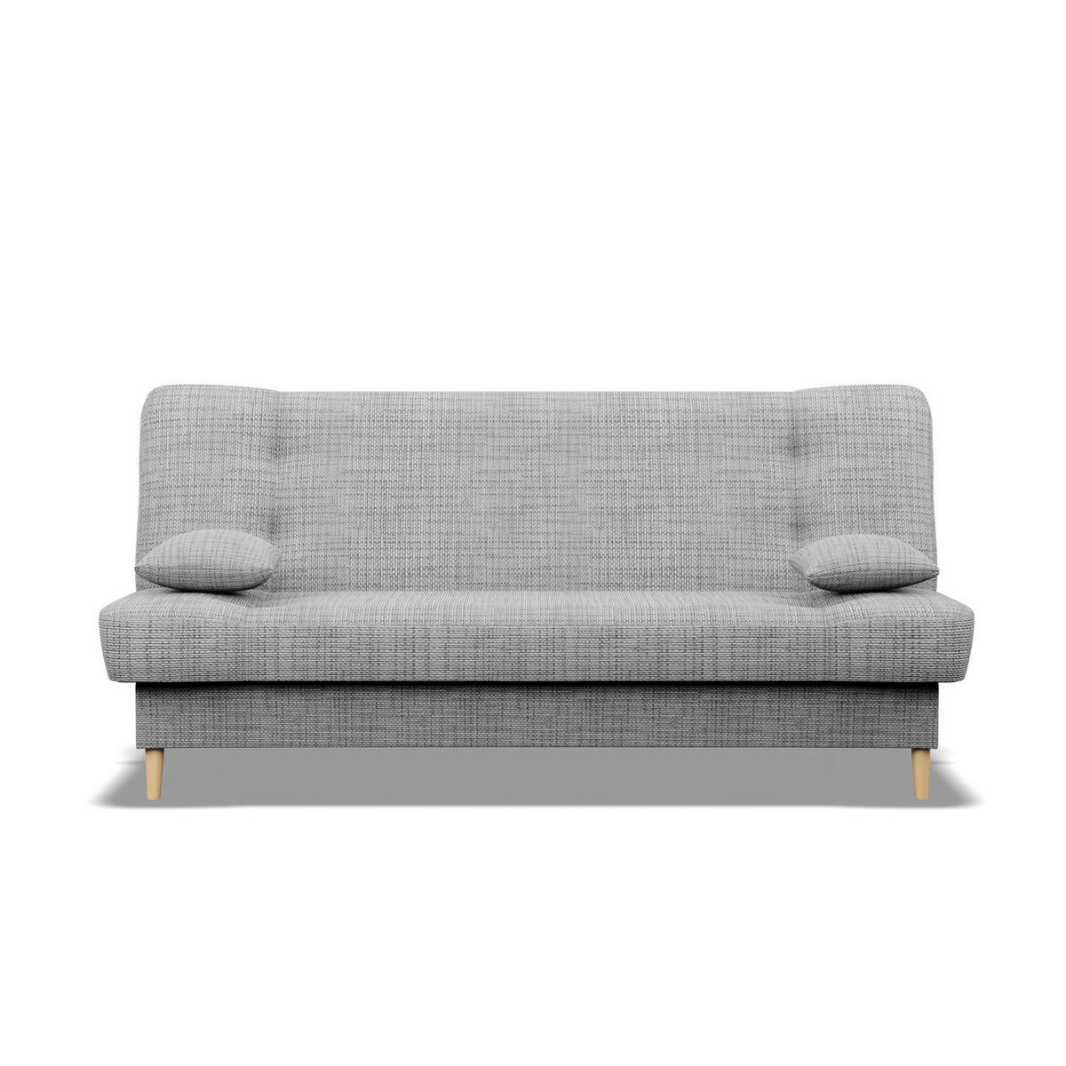 SOFA 3-SITZER MIT SCHLAFFUNKTION SAVANA Grau - Grau, Textil (93/96/200cm) - Mebligo