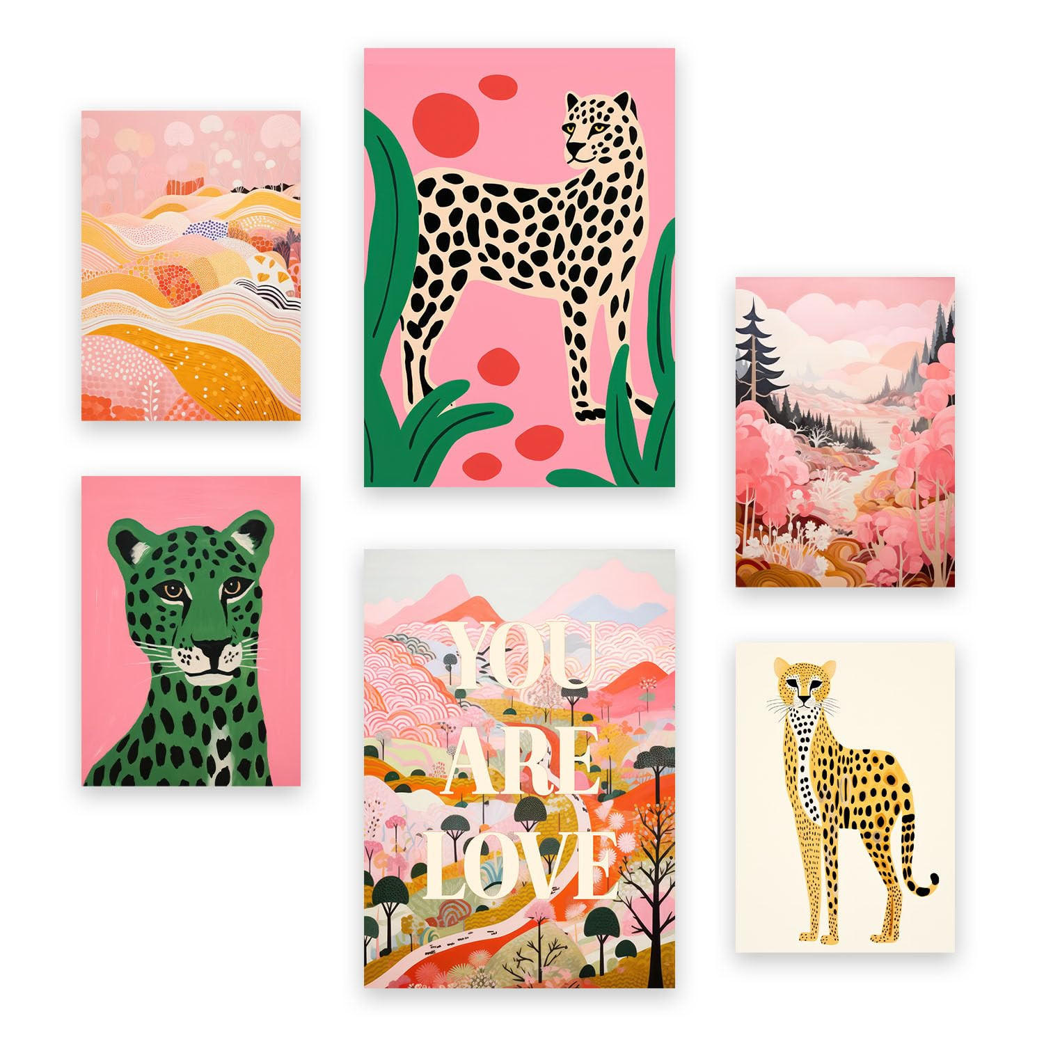 POSTER Set Mit 6 Machende Rosen A3 & A4 Rahmenlos - Klar, Papier (29/3cm) - Nacnic