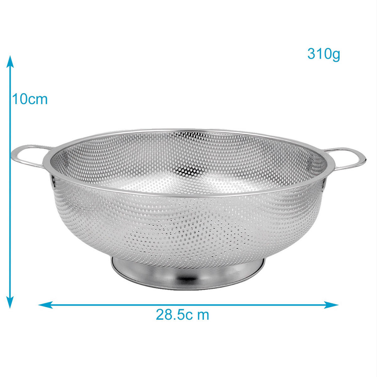 KÜCHENSIEB - Silberfarben, Metall (28.5cm) - Intirilife