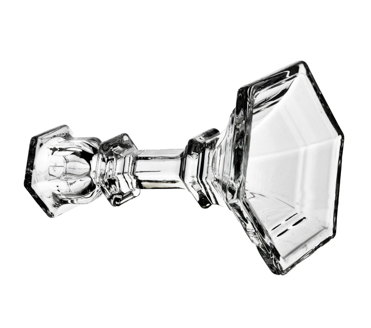 KERZENHALTER Patricia transparent 8.5/8.5/14.5 cm Glas - Transparent, Glas (8.5/14.5/8.5cm) - Mondex