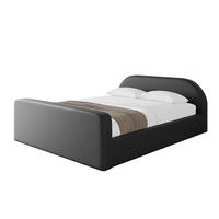 POLSTERBETT mit Bettkasten, Fußteil und Lattenrost, Boxbett ohne Matratze - TIVON-Z-V1 120x200 Schwarz Kunstleder - Schwarz Hochglanz, Holzwerkstoff/Textil (120/200cm) - ALTDECOR