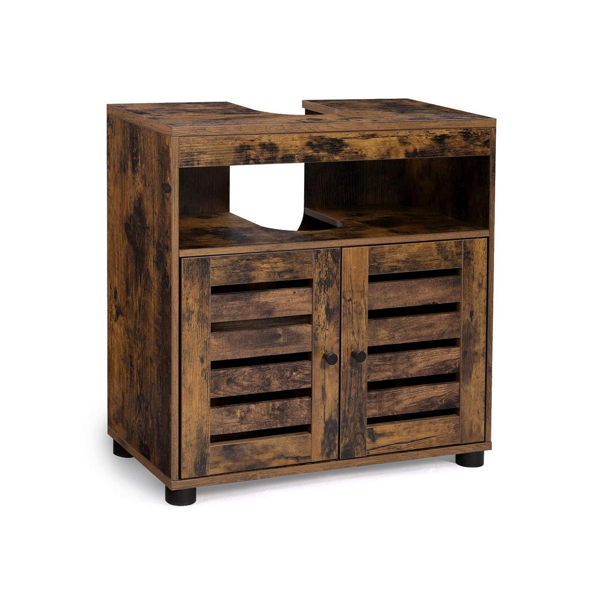 WASCHBECKENUNTERSCHRANK - Braun, Holzwerkstoff (30/63/60cm) - Hansiro