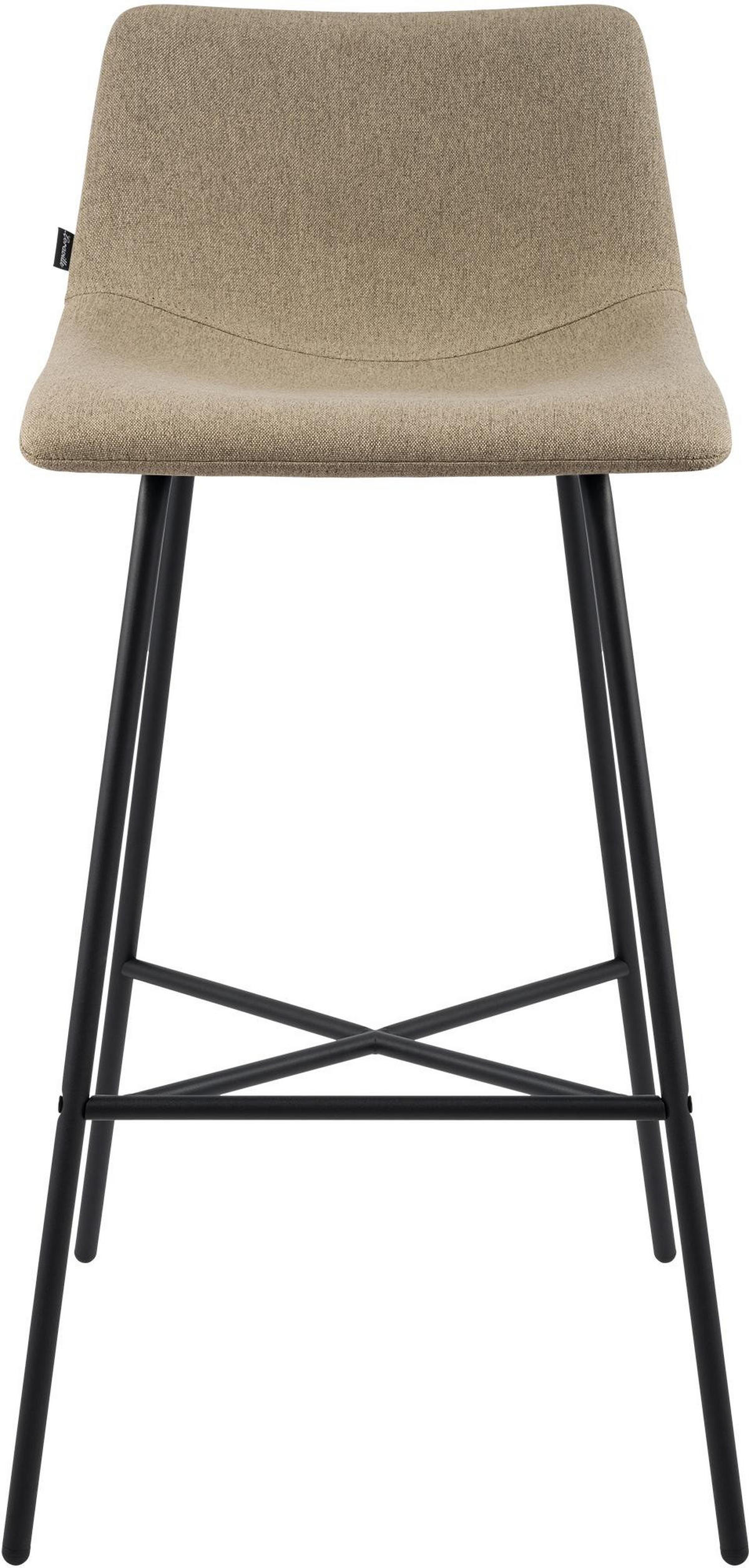 BARHOCKER Gekel Stoff Taupe - Taupe, Textil (44/98/49cm) - DELUKE