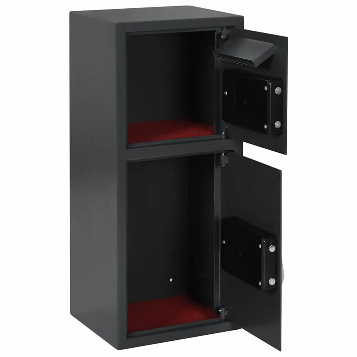 TRESOR Bito digital mit Schloss Dunkelgrau 35x31x80 cm Stahl - Dunkelgrau, Metall (35/80/31cm) - DELUKE