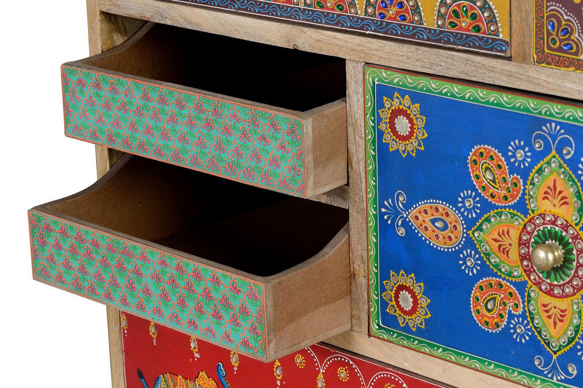 KOMMODE aus Mangoholz - Chromfarben, Holz (40/90/120cm) - Giner y Colomer