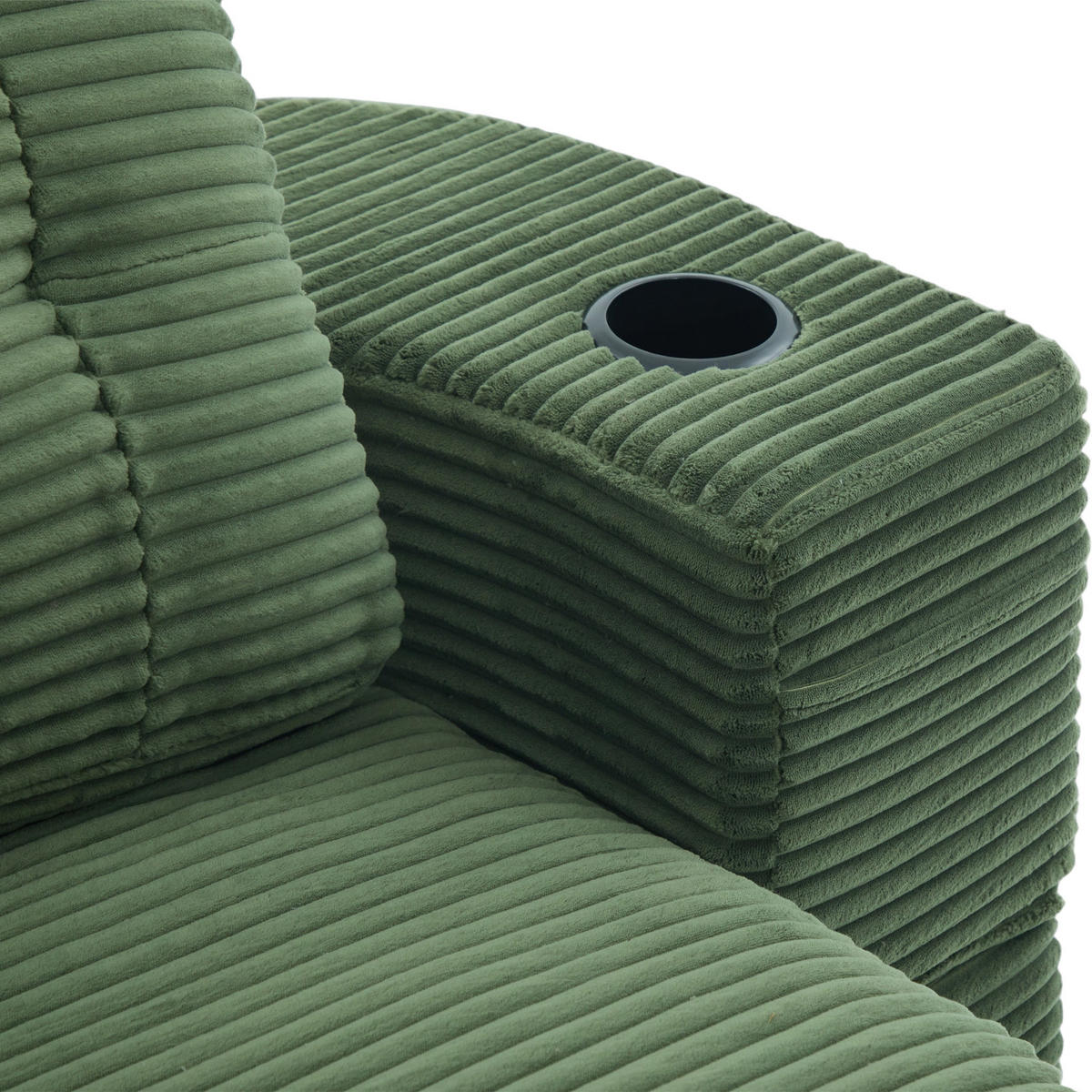 SCHLAFSOFA DE-33608 2-in-1 mit Getränkehaltern und tiefer Sitzfläche Smaragdgrün - Grün, Textil (165/61/97cm) - ComfortXL