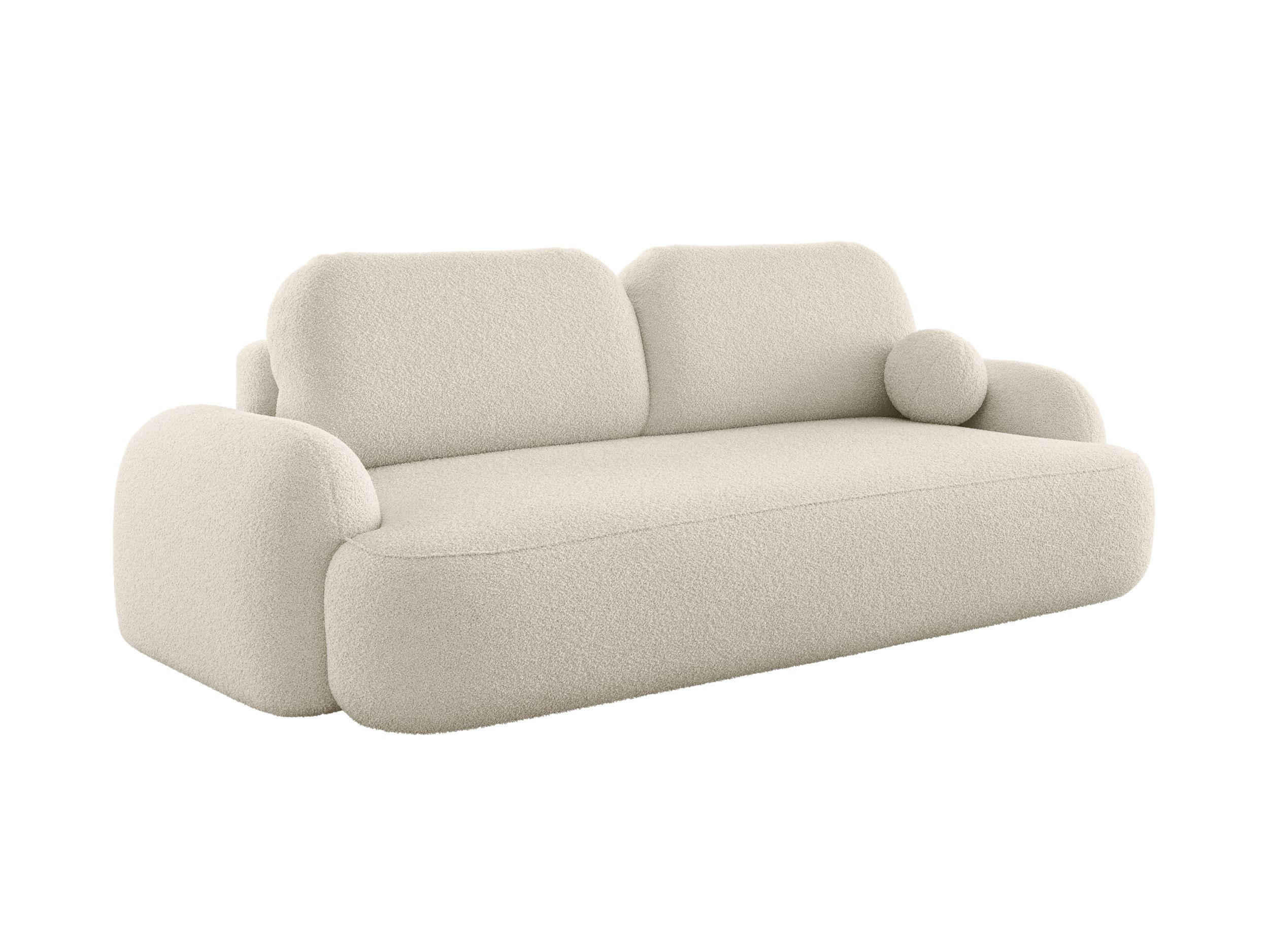 SOFA MOLLY mit Schlaffunktion TERRA FROTTE 01 mit Stauraum - Creme, Textil (121/94/255cm) - Bedante