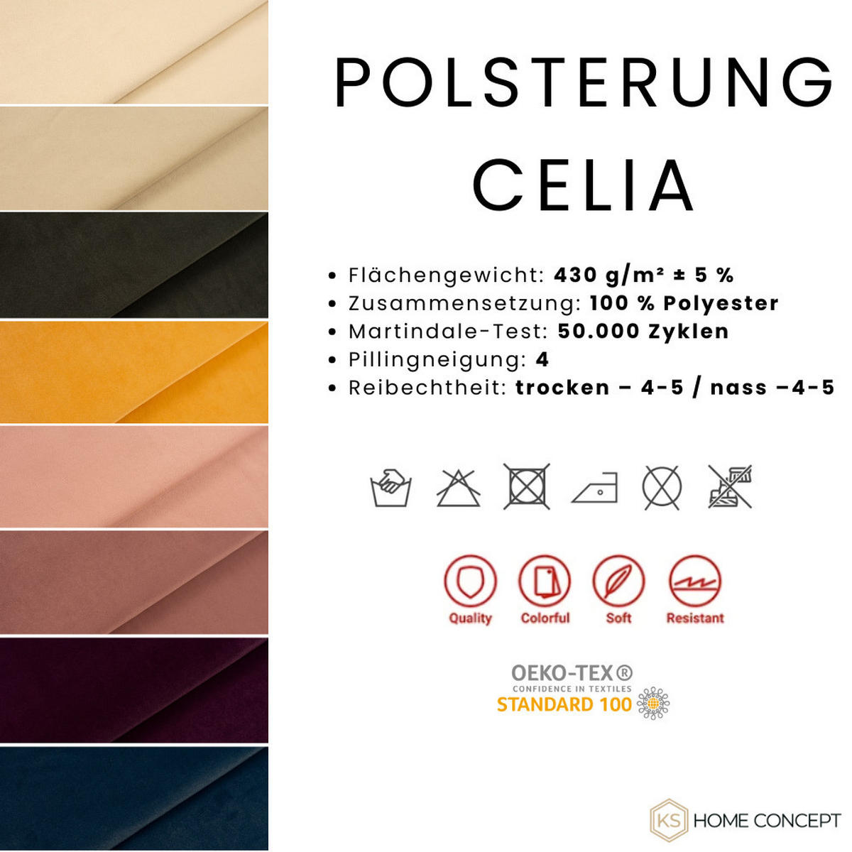 BIGSOFA COZI, Gelb mit dunkelblauem Keder, Matt Velvet - Gelb, Kunststoff/Textil (240/87/180cm) - KS Home Concept