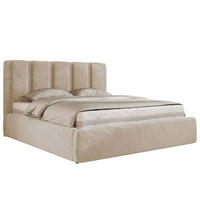 POLSTERBETT SAVINO CLASSIC 160/200 - Creme Plüsch - Schaum-Matratze - Creme, Textil (160/200cm) - MKS