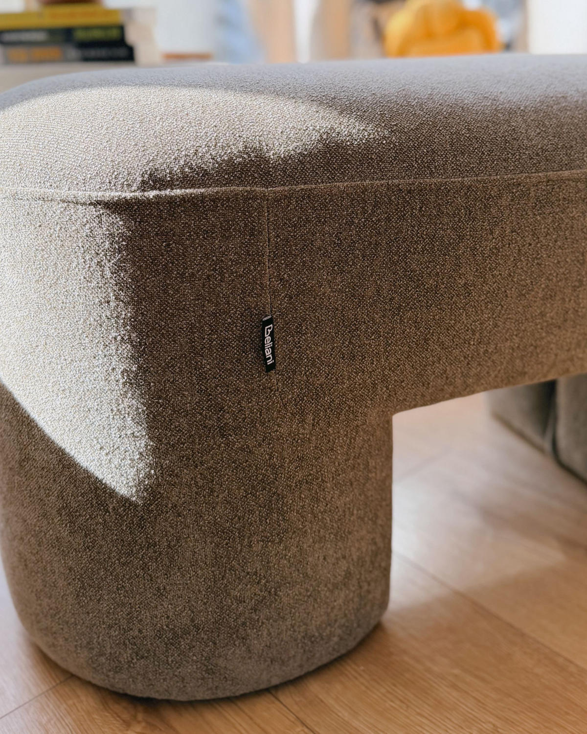 BANCĂ maro Decorah - maro, material textil (88/46/39cm) - Beliani