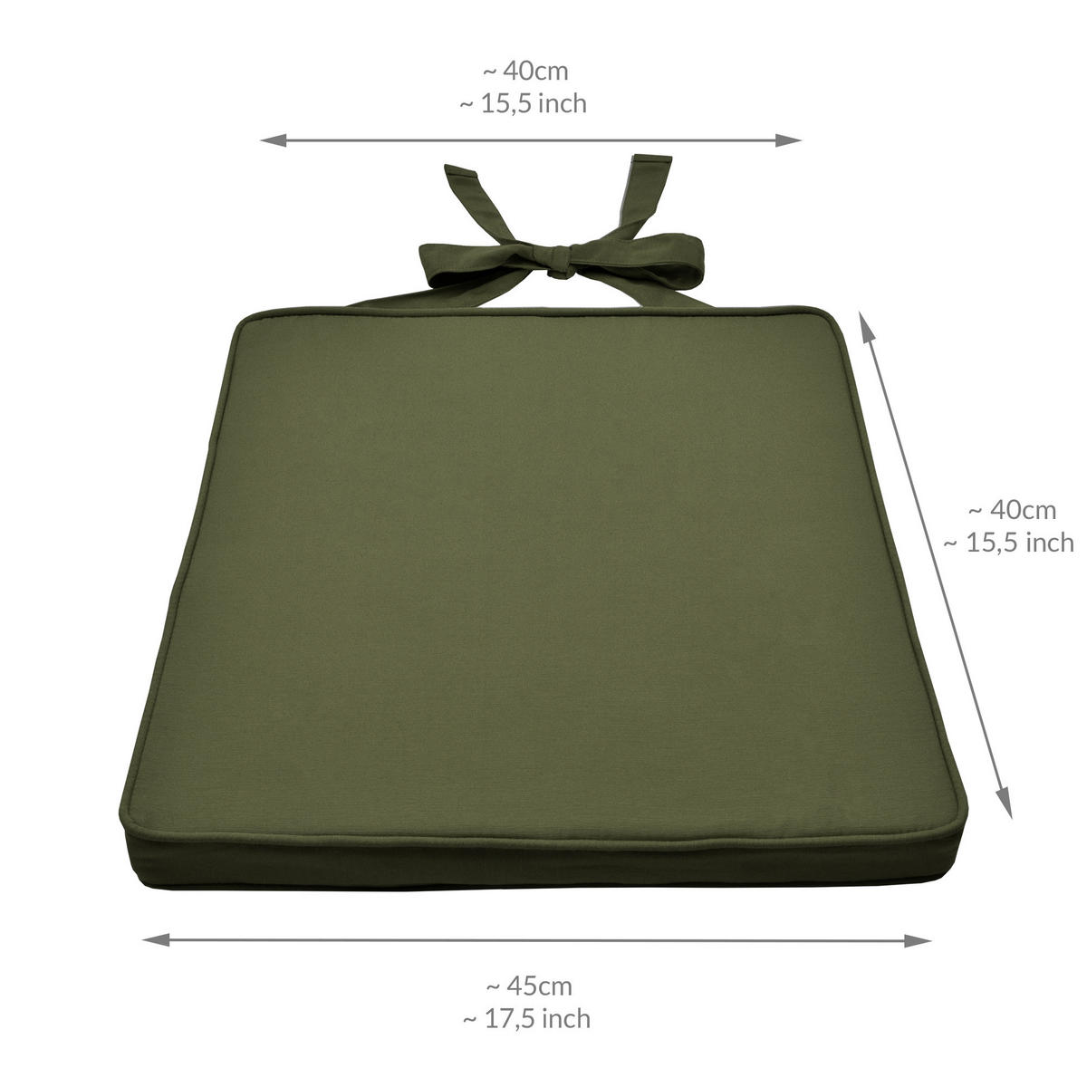 STUHLKISSEN Loft SK 45x40x5cm Olivgrün (8tlg) - Olivgrün, Textil (45/40/40cm) - Beautissu 