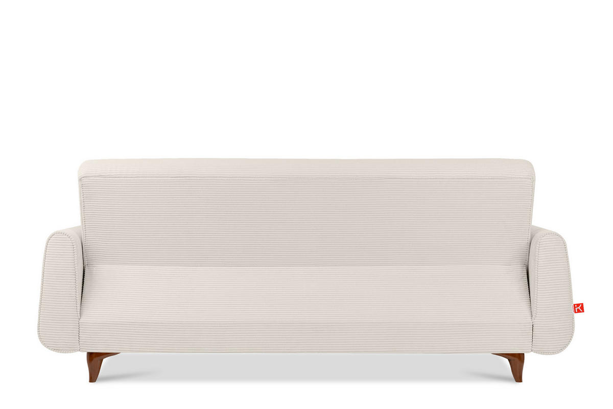 3-SITZER-SCHLAFSOFA GUSTAVO II mit Armlehnen, Creme - Creme, Holz/Holzwerkstoff (230/98/98cm) - KONSIMO®
