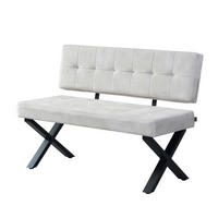 SITZBANK KAREN - Grau, Metall (120/48/56cm) - B&D Home