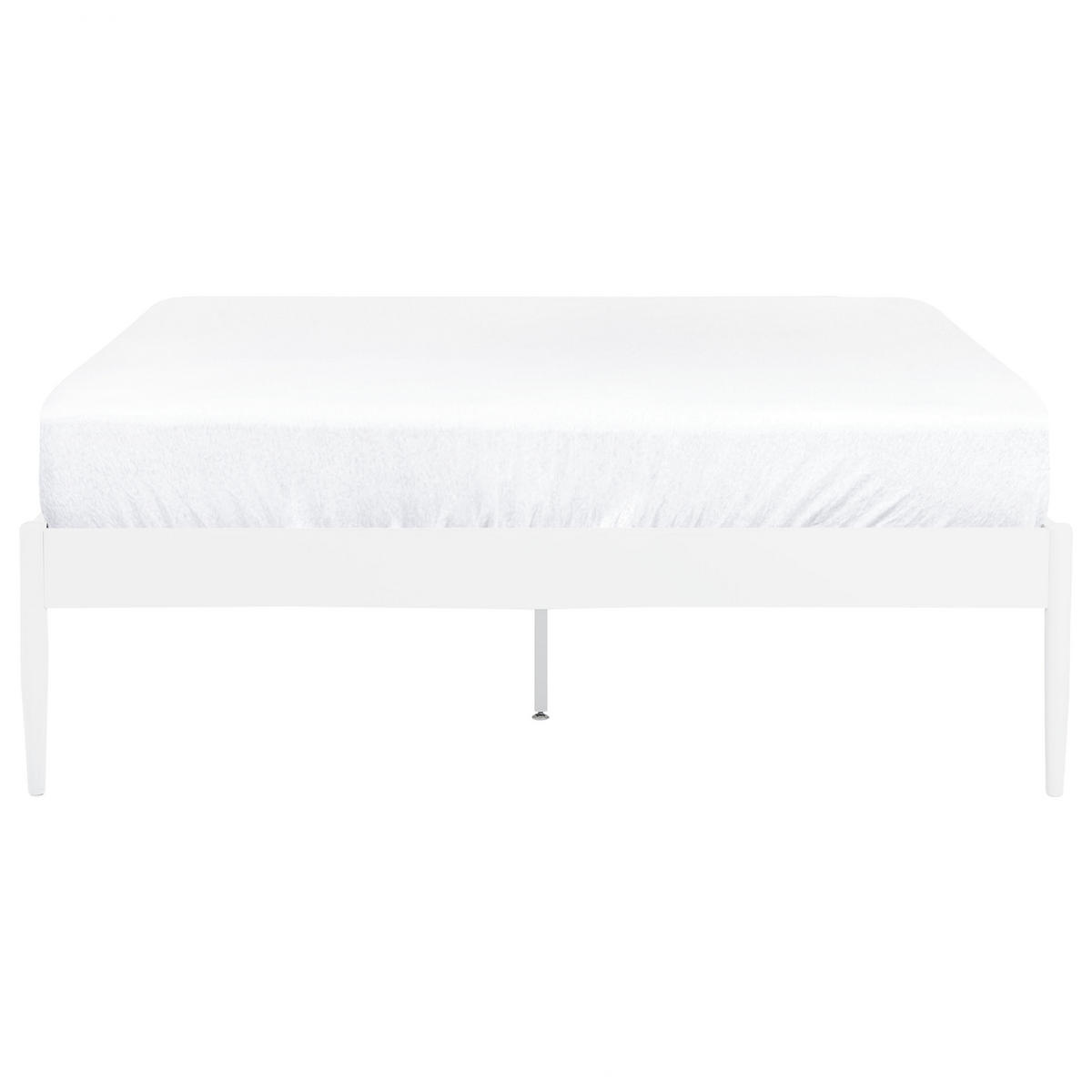 BETT mit Lattenrost 140x200 cm Weiß Vaurs - Weiß, Metall (140/200cm) - Beliani