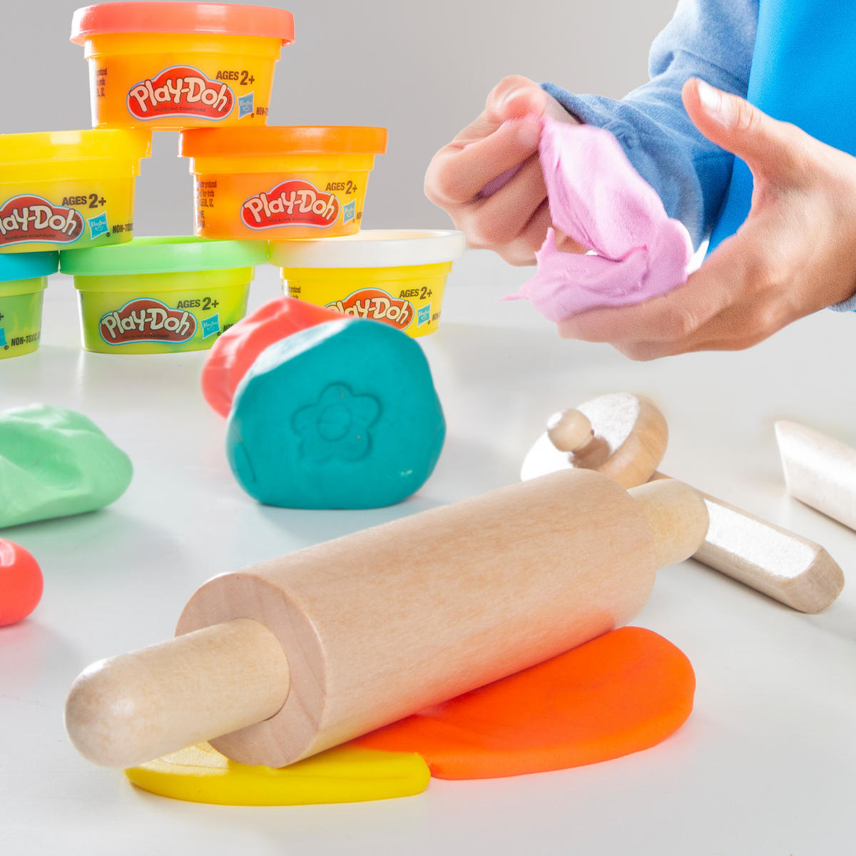 BASTELTISCH roba x Play-Doh - Weiß, Holzwerkstoff (55/54/55cm) - Roba