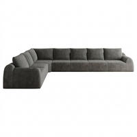 ECKSOFA 401/267/85 cm Dunkelgrau Chenille, 7-Sitzer - Dunkelgrau, Textil (401/267cm) - Oxeza