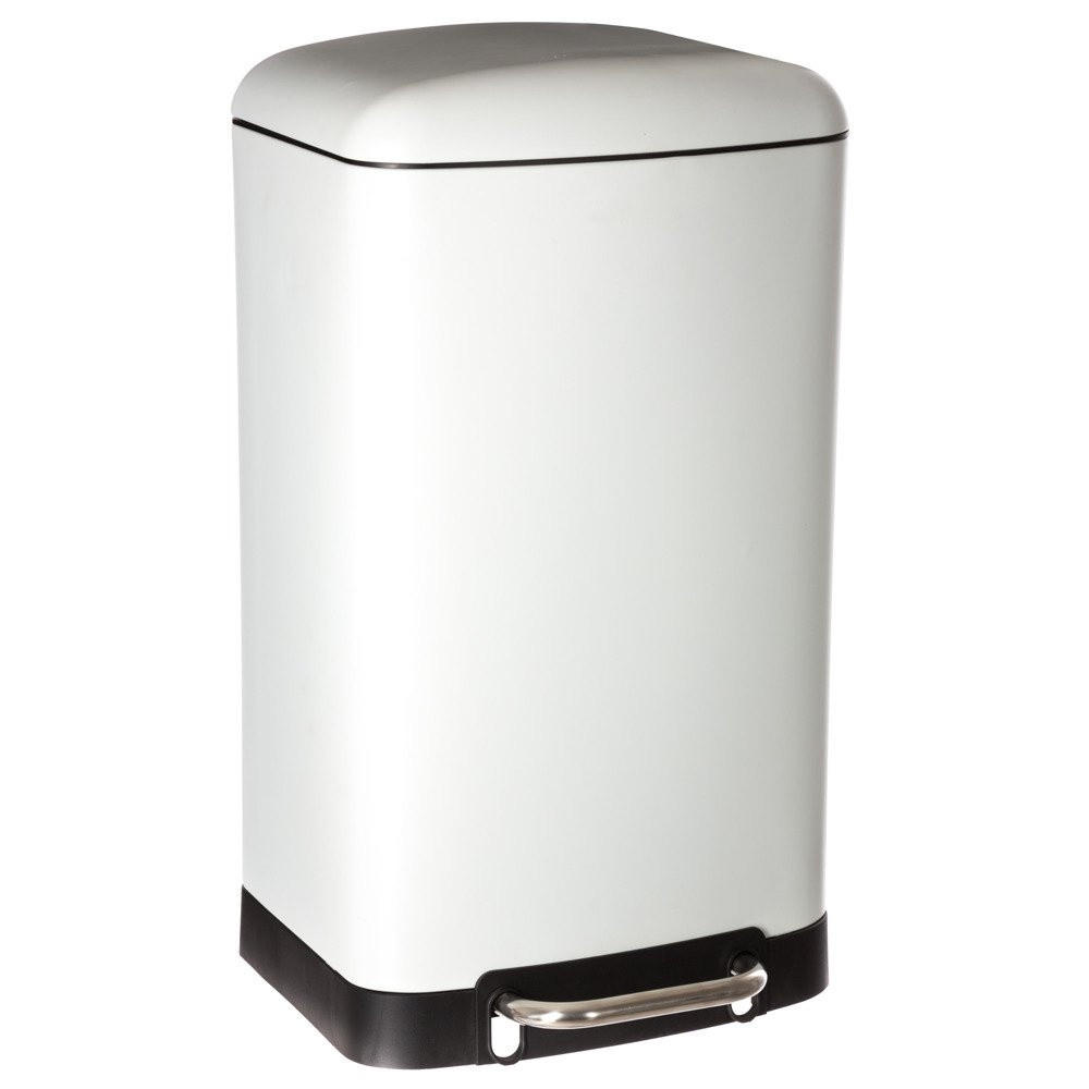 MÜLLEIMER mit Deckel 30 l 32/34/61 cm - Weiß, Kunststoff (34/61/32cm) - 5five Simply Smart