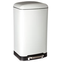 MÜLLEIMER mit Deckel 30 l 32/34/61 cm - Weiß, Kunststoff (34/61/32cm) - 5five Simply Smart