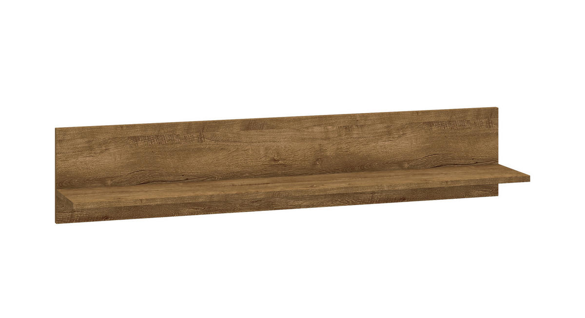 WANDREGAL Baltica Lefkas EIche / schwarz 120 / 21 / 24cm - Braun, Holz/Holzwerkstoff (120/24/21cm) - Feldmann-Wohnen