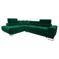 ECKSOFA Cotere, Seite: Links - Waldgrün, Holz/Textil (270/202cm) - MIRJAN24