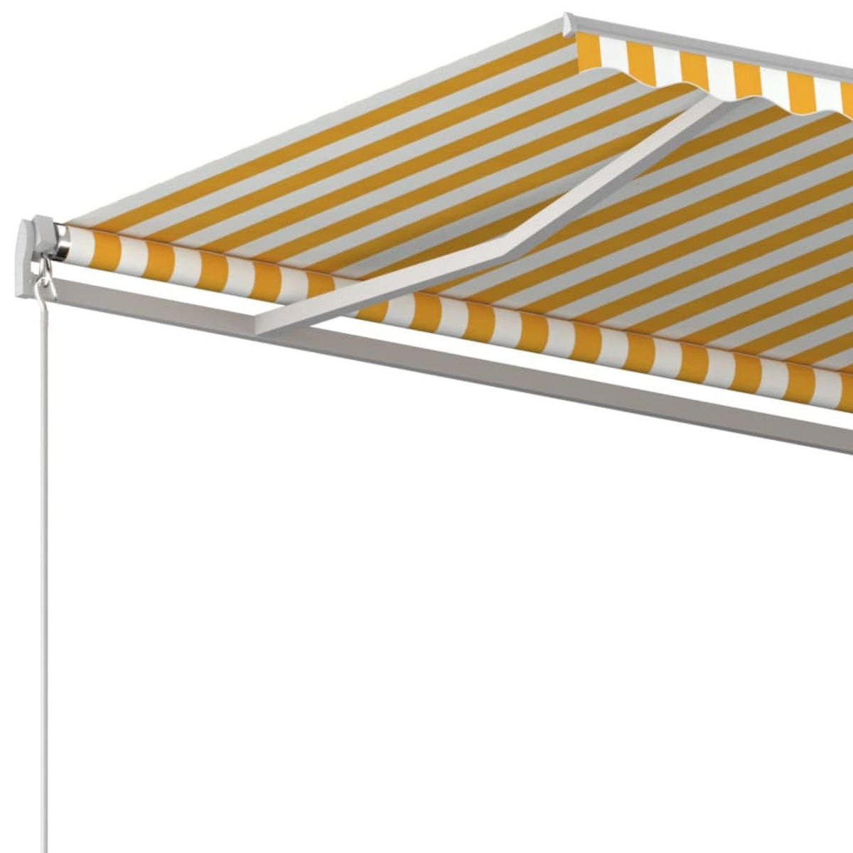MARKISE Manuell Einziehbar 400/350 Cm Gelb Und Weiss - Gelb, Metall (400/350cm) - vidaXL