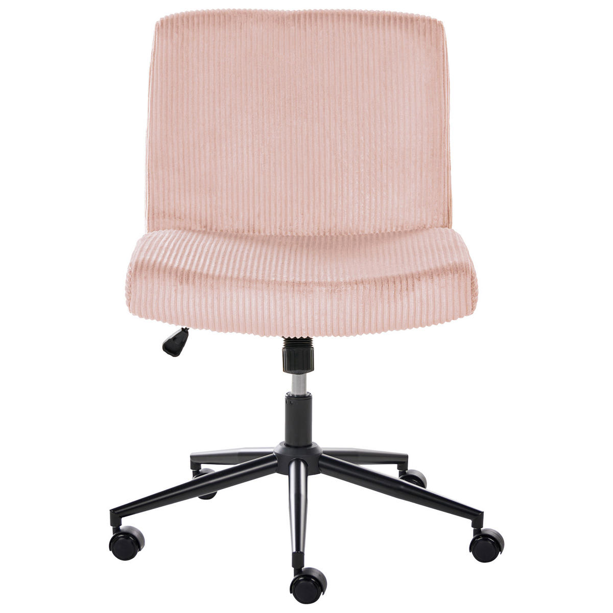 SCHREIBTISCHSTUHL Cord Pastellrosa Geddes - Pink, Textil (59/85/71cm) - Beliani