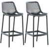 BARHOCKER 2er Set Kunststoff dunkelgrau - Dunkelgrau, Kunststoff (45/105/53cm) - CLP
