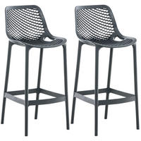 BARHOCKER 2er Set Kunststoff dunkelgrau - Dunkelgrau, Kunststoff (45/105/53cm) - CLP