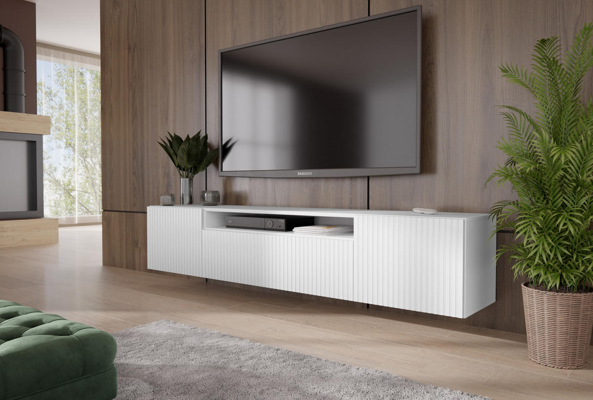 LOWBOARD CIRA-W - 200 x 40 x 41 cm - Weiß, Holzwerkstoff (200/40/41cm) - ALTDECOR