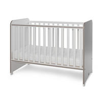 BABYBETT Sweet Dream 120 x 60 cm weiß braun 120 x 60 cm, 2 Ebenen, Schlupfsprossen, Melamin, ohne Matratze - Braun, Holzwerkstoff (60/120cm) - Lorelli