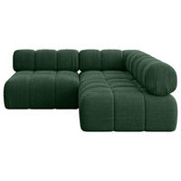 ECKSOFA modulares Sofa Samaro-L1 - 190x190x70 cm Grün Cord - Grün, Holzwerkstoff/Textil (190/190cm) - ALTDECOR