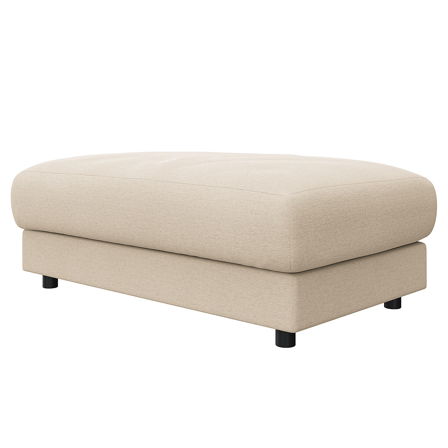 POLSTERHOCKER - Beige/Schwarz, Textil (107/41/77cm) - home24