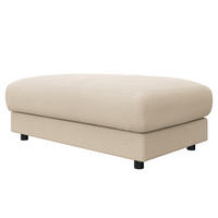 POLSTERHOCKER - Beige/Schwarz, Textil (107/41/77cm) - home24