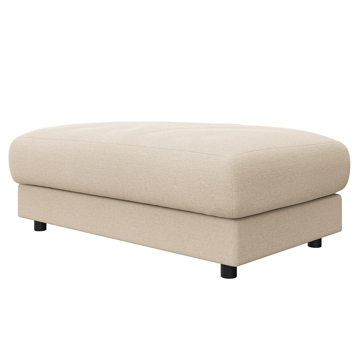 POLSTERHOCKER - Beige/Schwarz, Textil (107/41/77cm) - home24