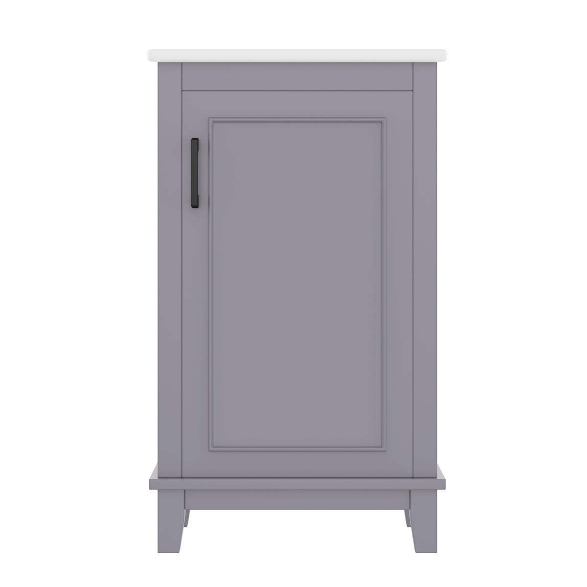 WASCHTISCHKOMBI Grau kompakt mit Keramikbecken - Grau, Keramik/Holzwerkstoff (51/83/34cm) - Urban Meuble