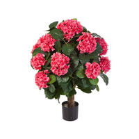 KUNSTPFLANZE Künstliche Hortensie - Nils 62 cm - Rot, Kunststoff (62cm) - aplanta