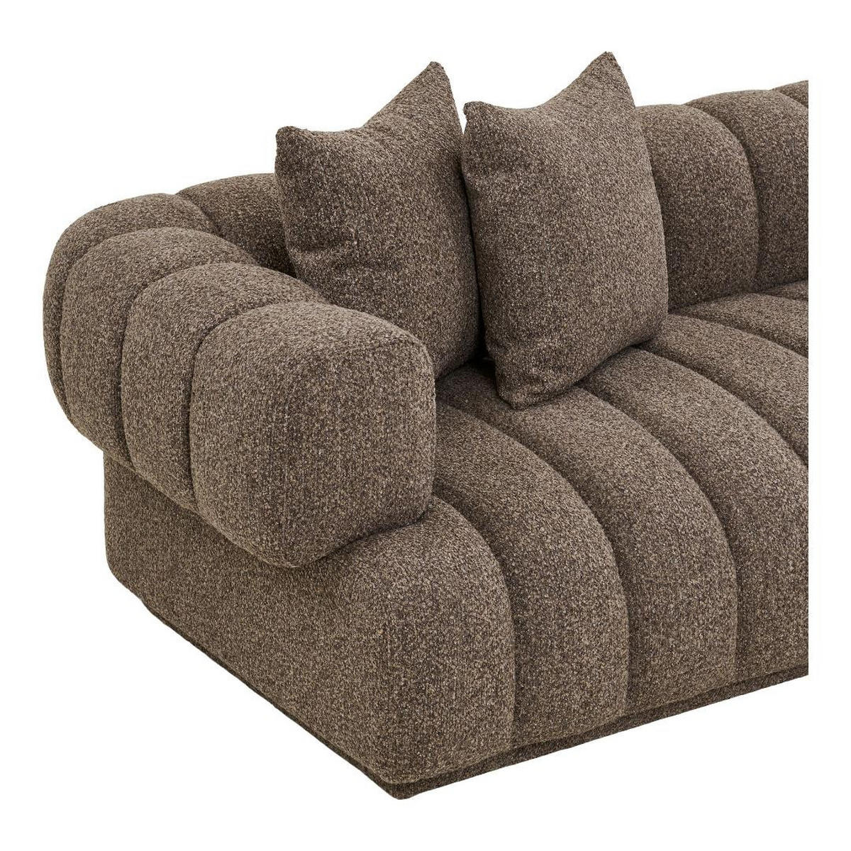 SOFA, Ingrid, Braun, Polyester, 160 x 293 x 68 cm - Braun, Textil (160/293cm) - ebuy24